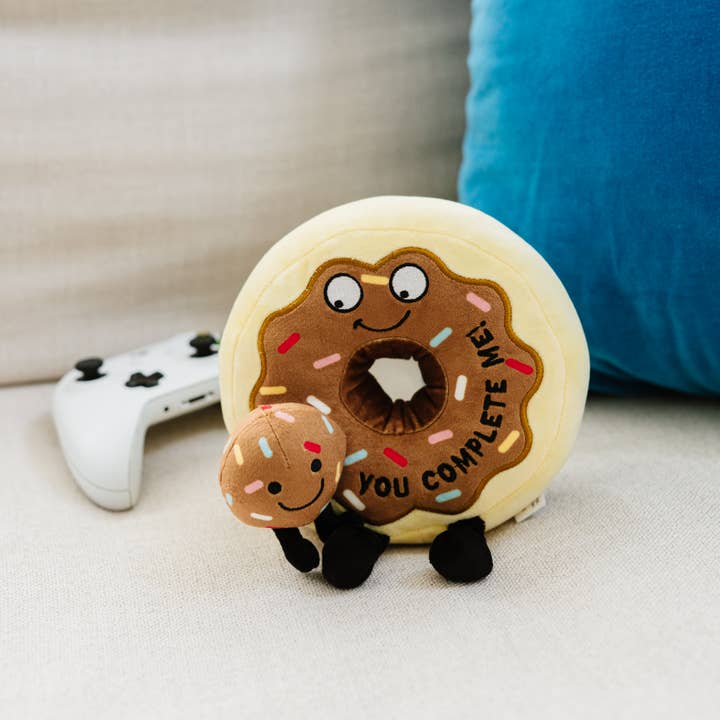 Punchkins - Wholesale Stuffed/Plush Toy - Kids & Baby - "You Complete Me" Plush Chocolate Donut