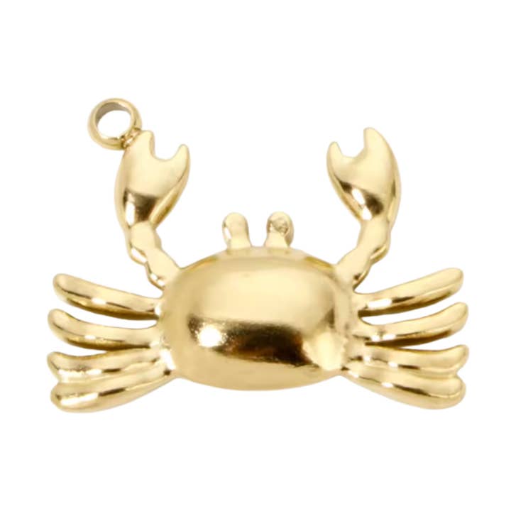 Crab Charm Gold for wholesale by Coco Luna Collection