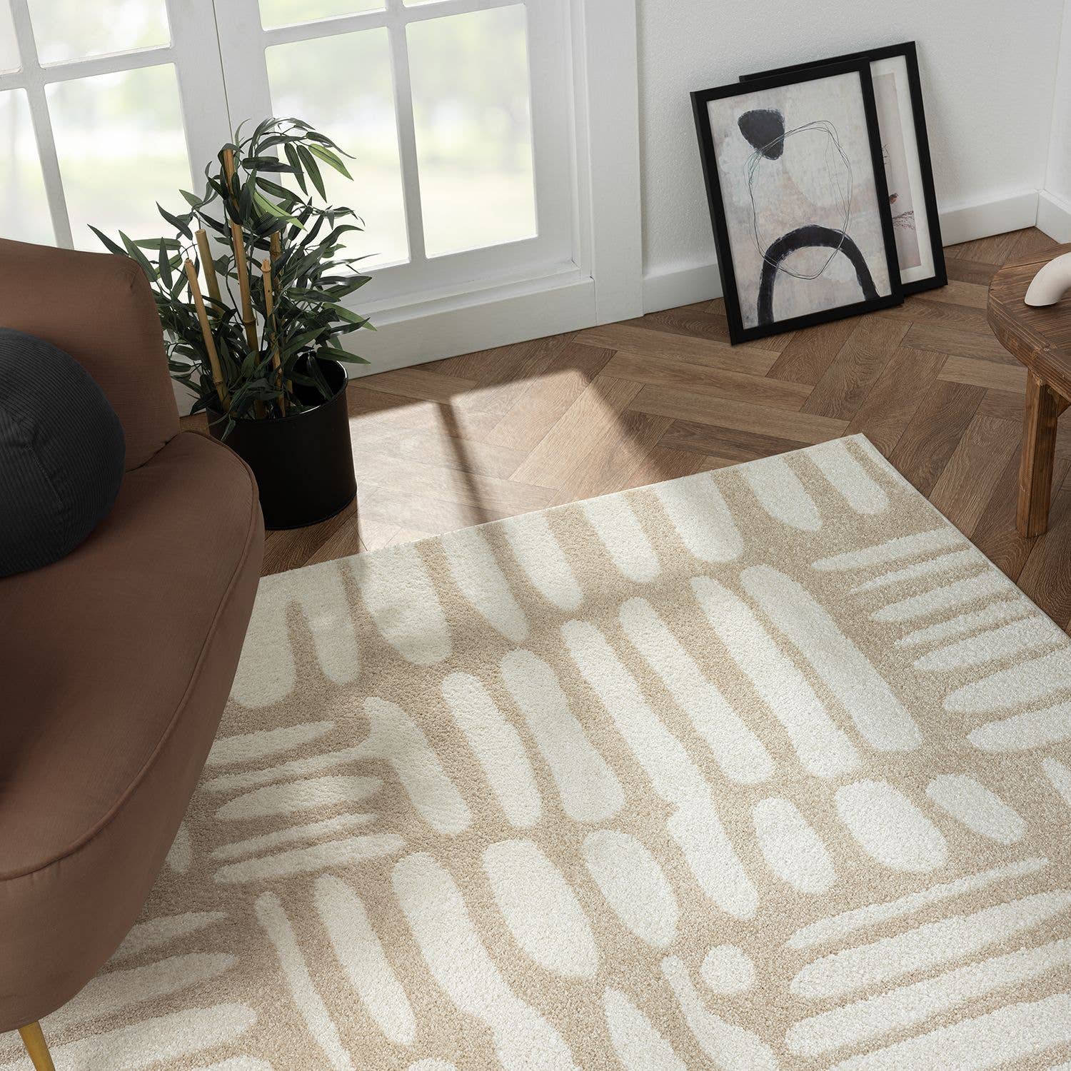 Abani Rugs - Wholesale Area Rug - Abani Rugs Nuevo Modern Beige Area Rug6