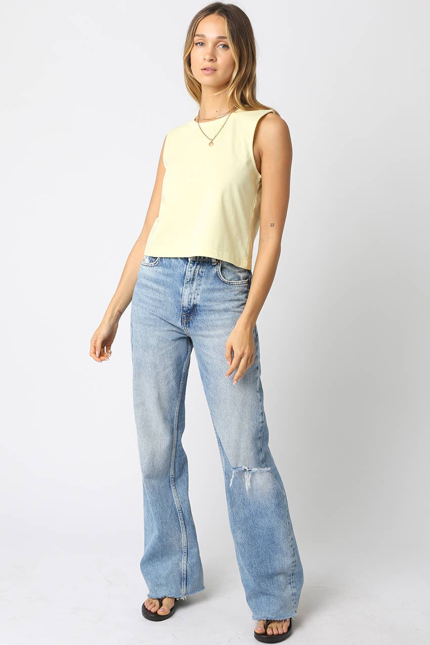 Olivaceous - Wholesale Knit Top - Women's - Lisa Sleeveless Rib Knit Top2