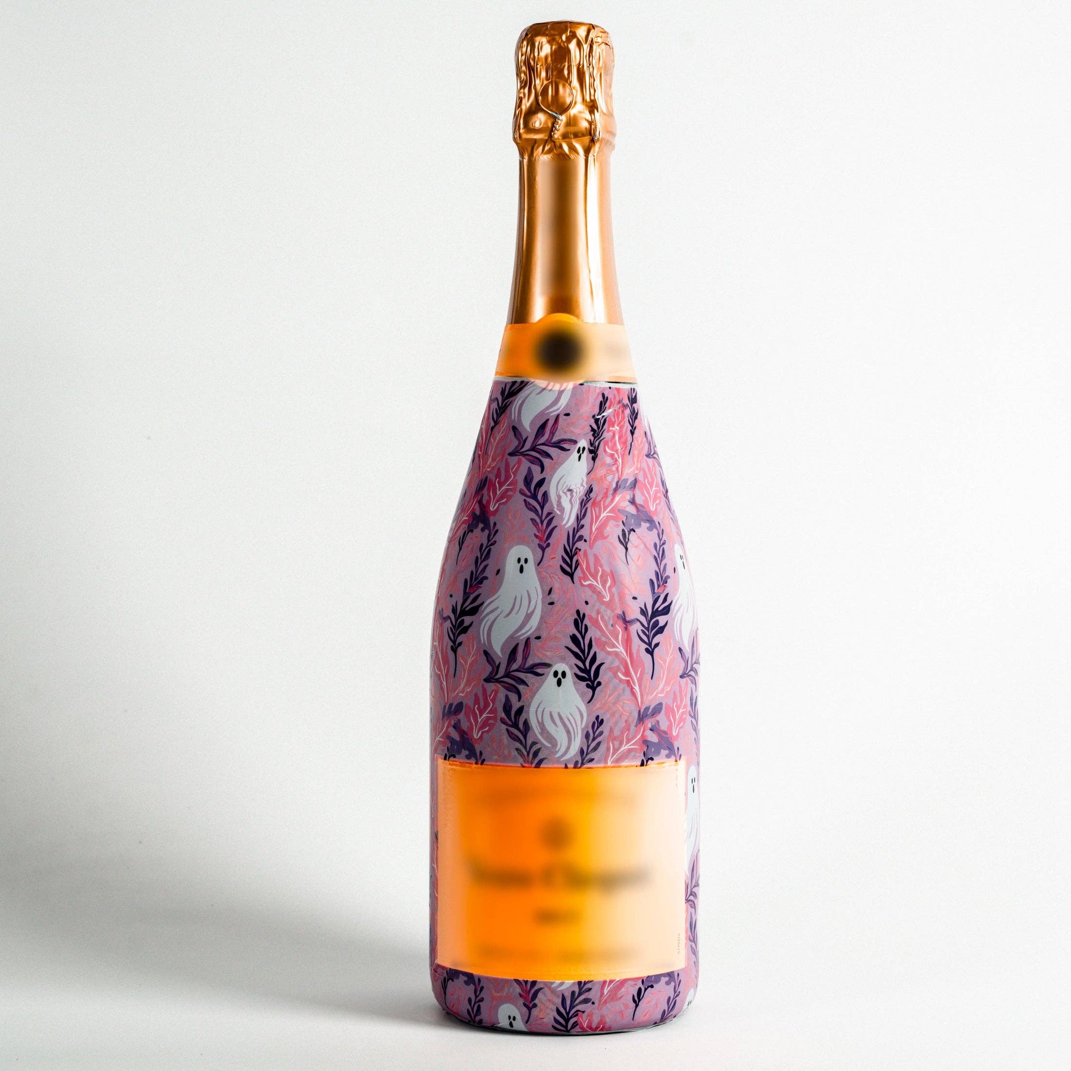 Beau Bottles - Wholesale Wine Gift Bag - Beau Bottles Preppy Halloween Ghost - Champagne Collection0