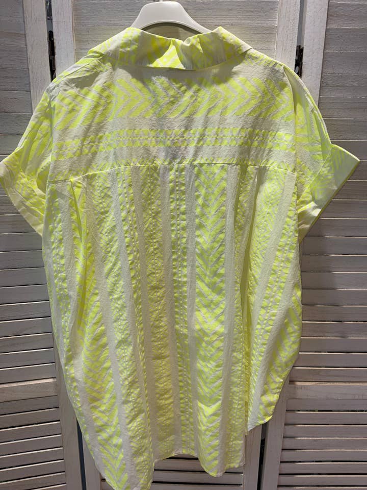 VICTORIA&ISAAC - Venta al por mayor Camisa con botones - Mujer - Blusa de Manga Corta Estampada - M1195algodón4