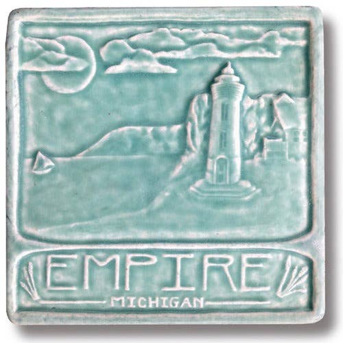 Empire, Michigan Art Tile Michigan themed gift Empire MI for wholesale by Whistling Frog Tile Inc.