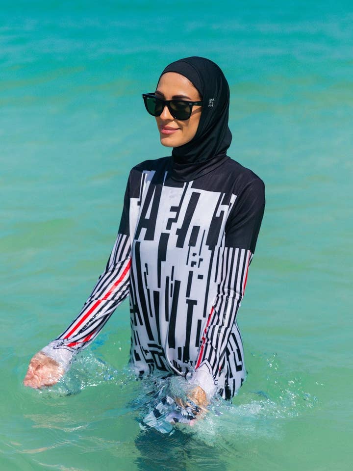 Marina Swimwear – wholesale Baddräkt - Dam – Lycra Svart Burkini Modest Badkläder M2302
