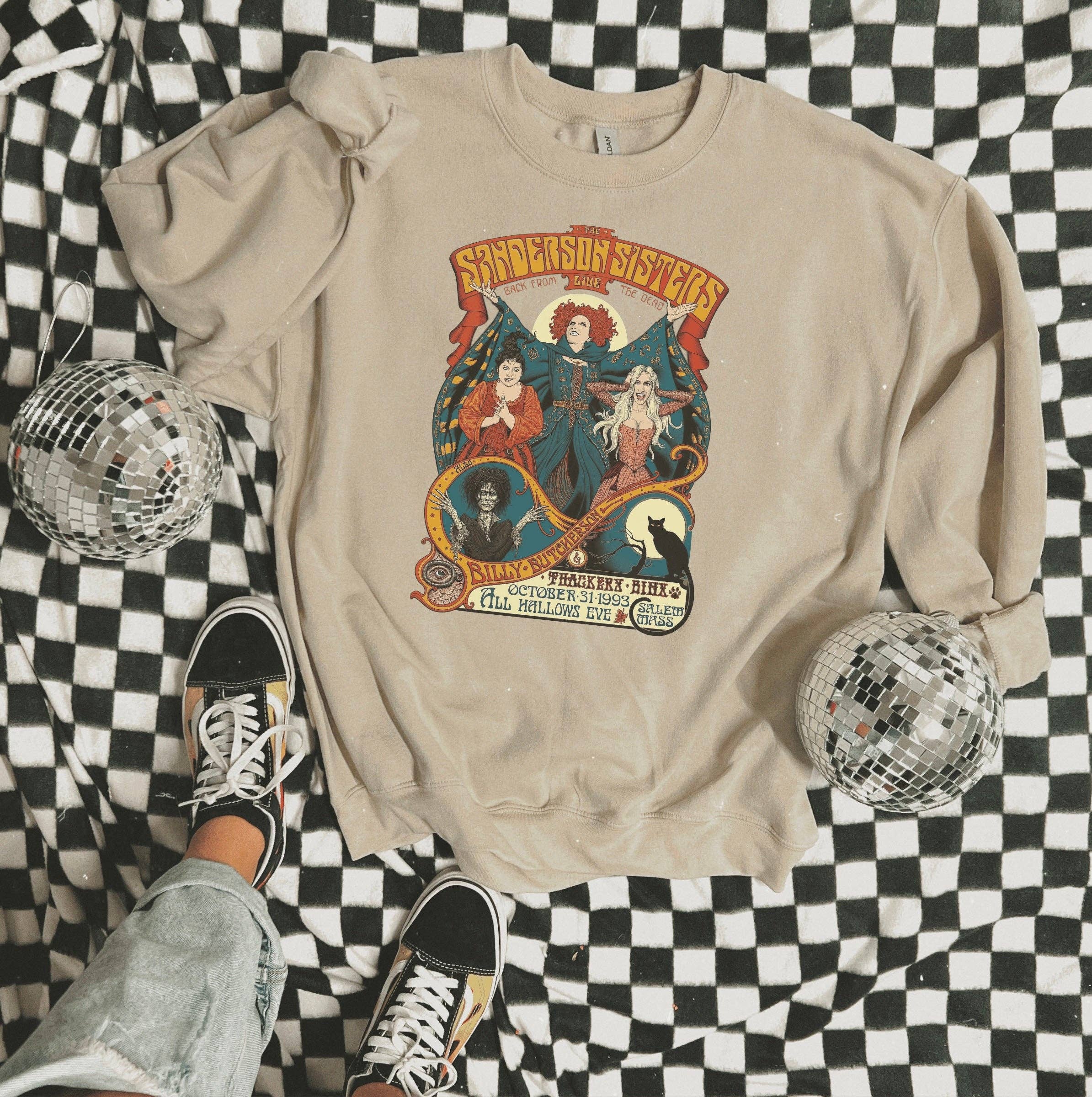 H+P Wholesale - Wholesale Graphic Sweatshirt - Women's - Sanderson Sisters Sand Graphic Crew0