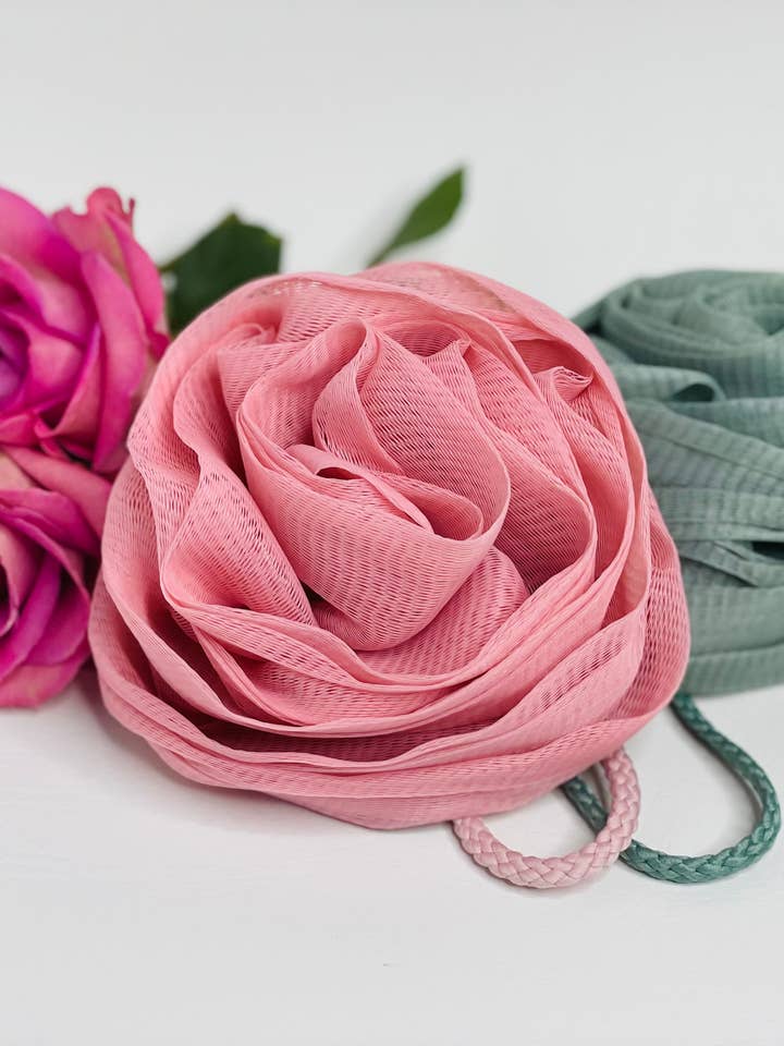 Eco friendly, Rose Shape shower loofah for wholesale by Lensik I&V