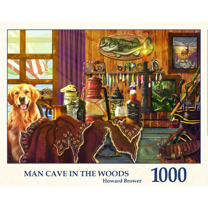 Man Cave In The Woods-1000 piece Jigsaw Puzzle for wholesale by Tau Puzzles