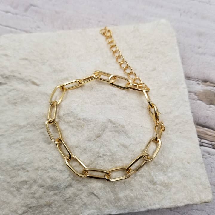 Treasure Wholesale - Wholesale Link & Chain Bracelet - Paperclip Chain Bracelet