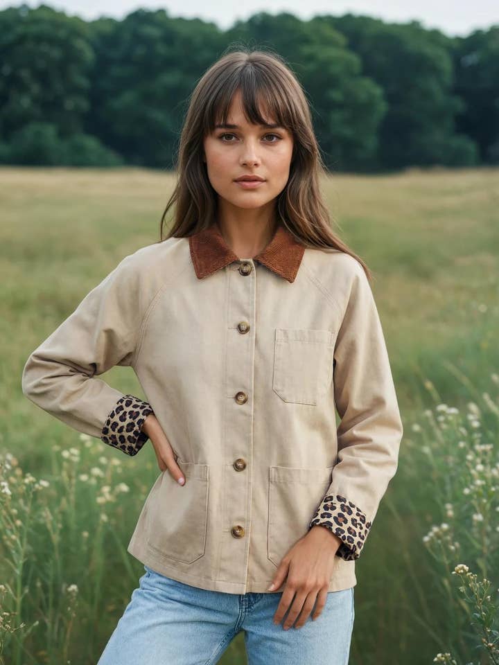 Canvas jacket in Barbour style for wholesale by Attrait Paris