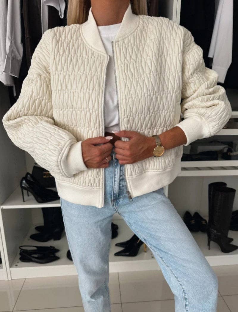 safistyle - Vente Bombers – femme - Blouson aviateur matelassé à fermeture éclair0