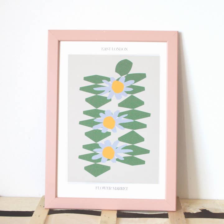 Affiche du marché aux fleurs de l'est de Londres | A4 A3 pour la vente par Emma Make