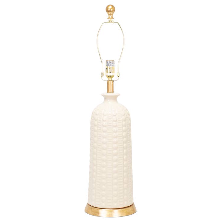 Couture Lamps - Wholesale Accent/Desk Lamp - Melrose Table Lamp- Off White (Base/Harp/Finial only)