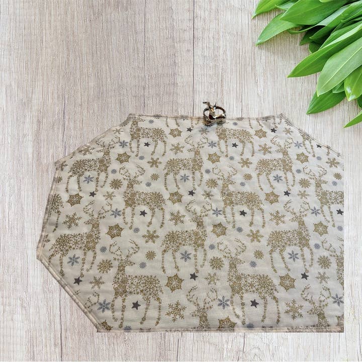 Golden Reindeer Placemat Set for wholesale by Placemats and More