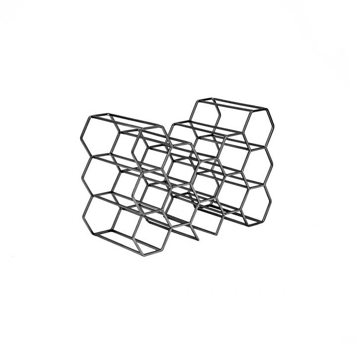 Housevitamin bv - Wholesale Wine Rack - HV Wine Rack - Metal - Black - 44,5x15,5x29cm