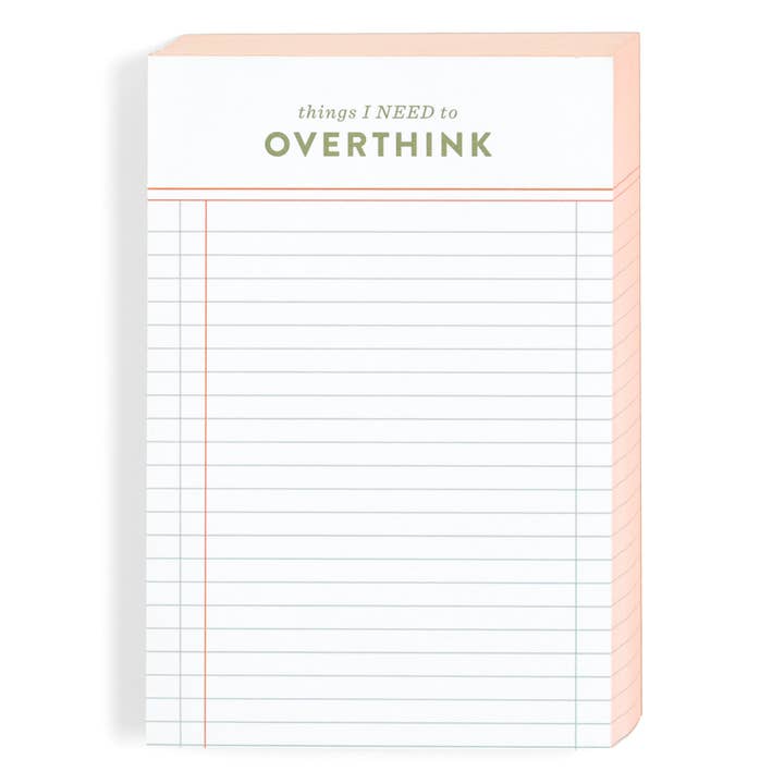 Bloco de Notas 4x6 Coisas que Preciso Analisar Demasiado por atacado de Studio Calico