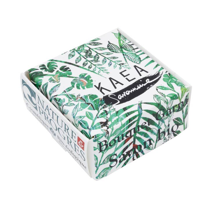 KAEA Savonnerie - Wholesale Bar Soap - Organic "Bouquet Garni" vegan soap - thyme, lemon - 90g square
