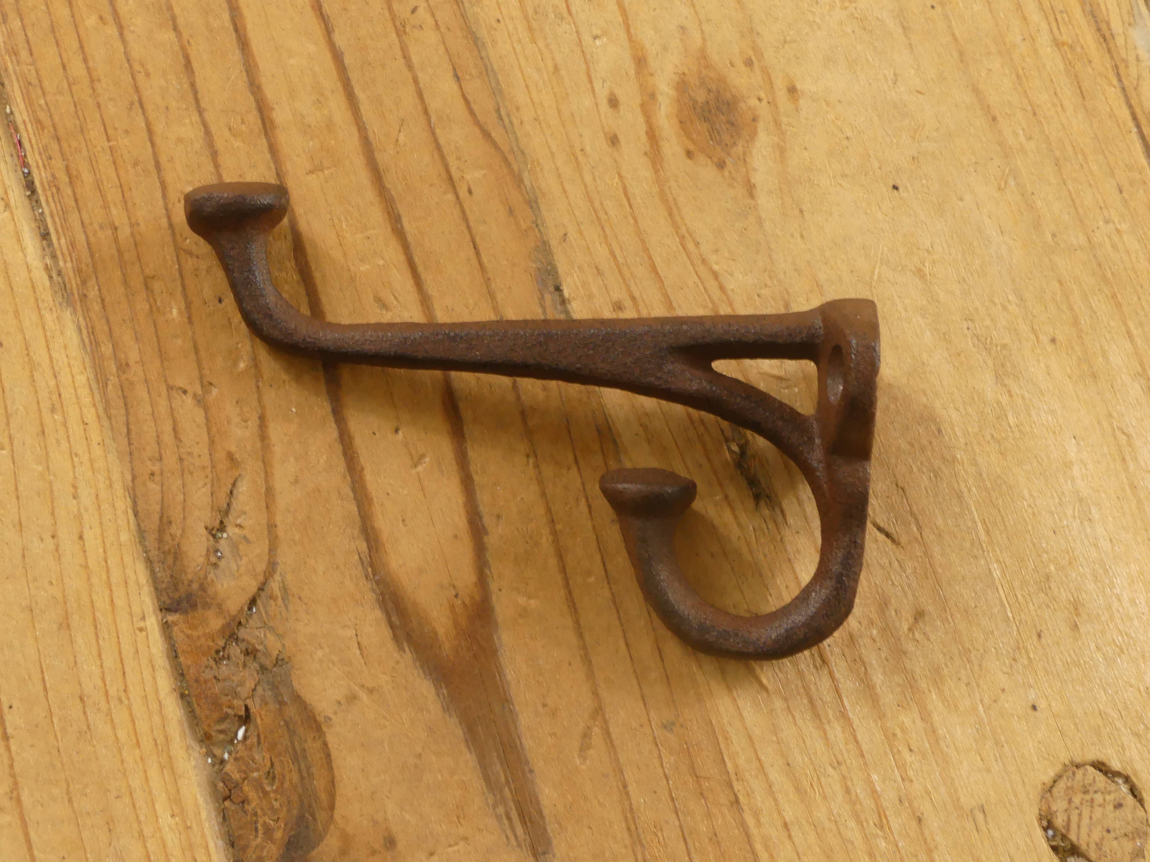 Midwest Craft House - Vente Crochets muraux - Crochet rustique en fonte à extrémité plate, 4 po de long2