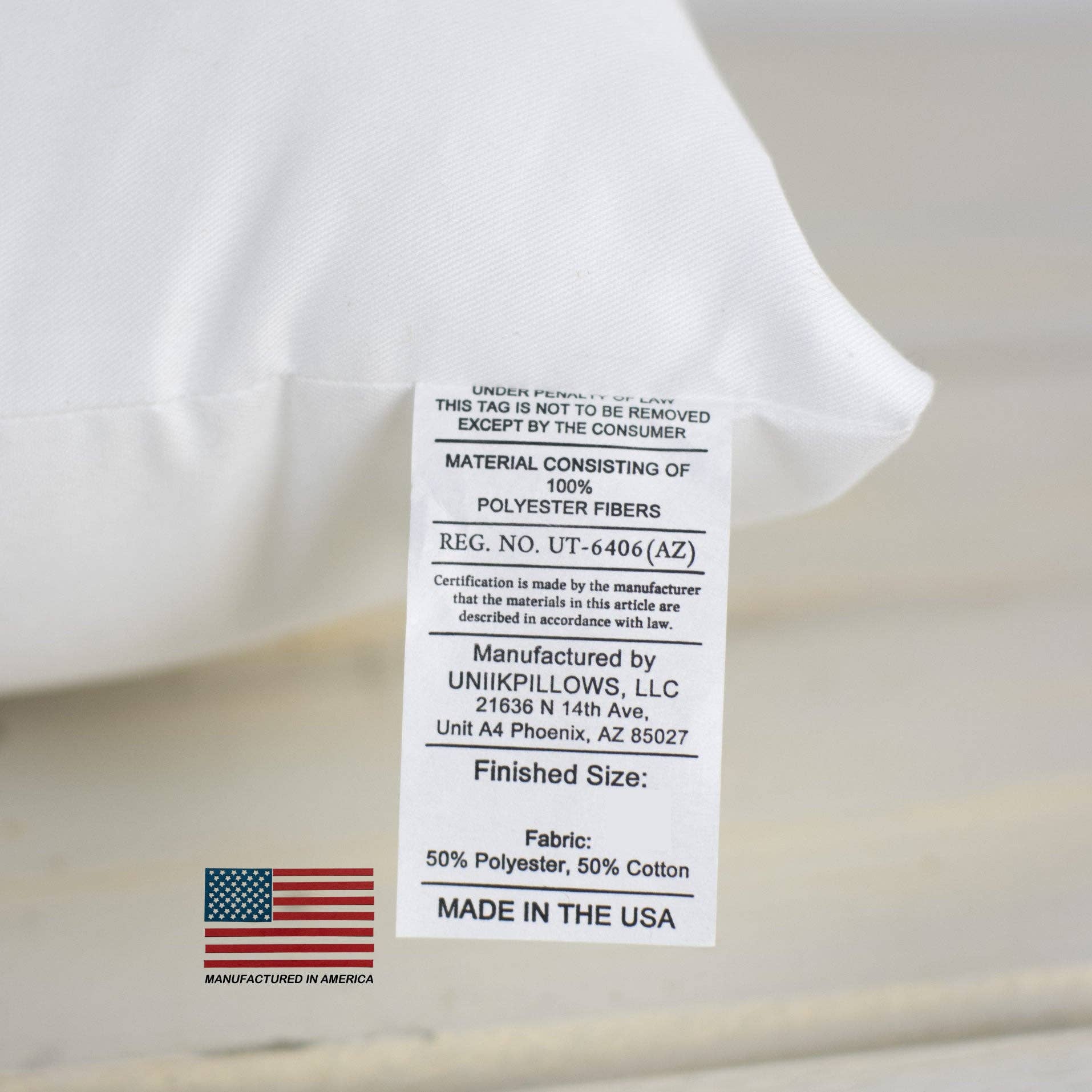 UniikPillows - Wholesale Throw Pillow Cover - 20x20 | Indoor Outdoor Hypoallergenic Polyester Pillow Insert | Quality Insert | Pillow Inners | Throw Pillow Insert | Square Pillow Inserts7