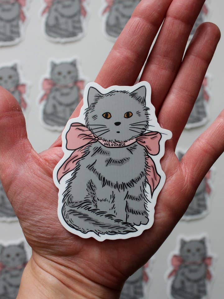 Autocolante de Gato Inamorável por atacado de Yonder Studios