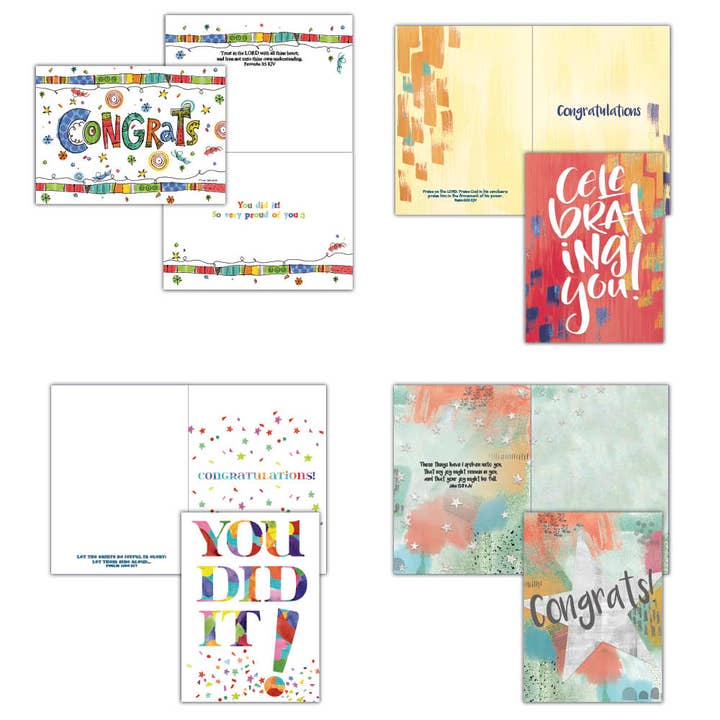 Crown Point Graphics - Wholesale Congratulations Card - Congratulations - You Did It! Boxed Congratulation Cards