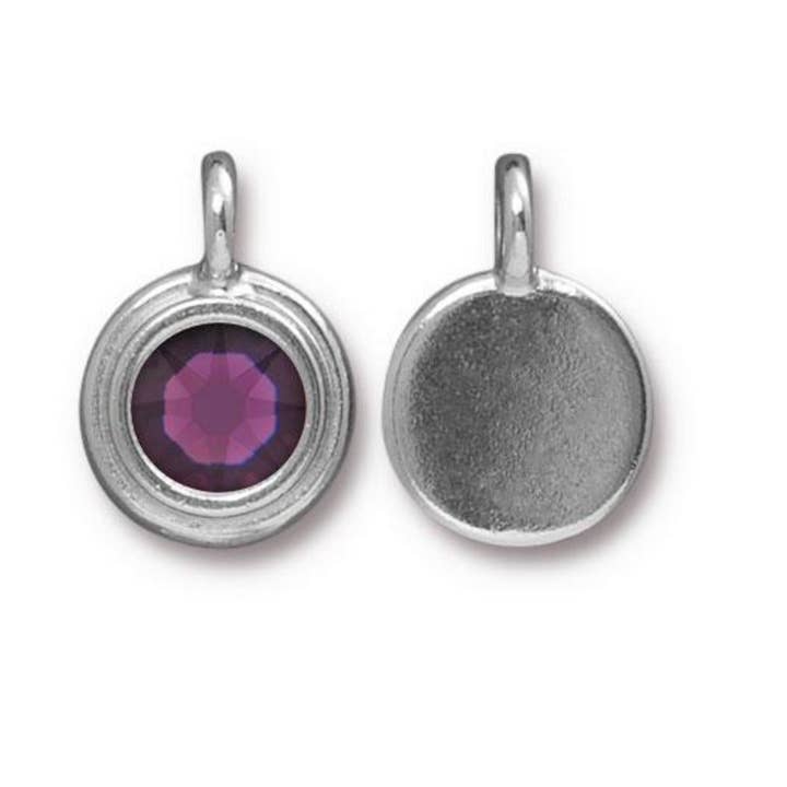 February Birthstone Garnet Red Crystal Charm for wholesale by Lizzy James