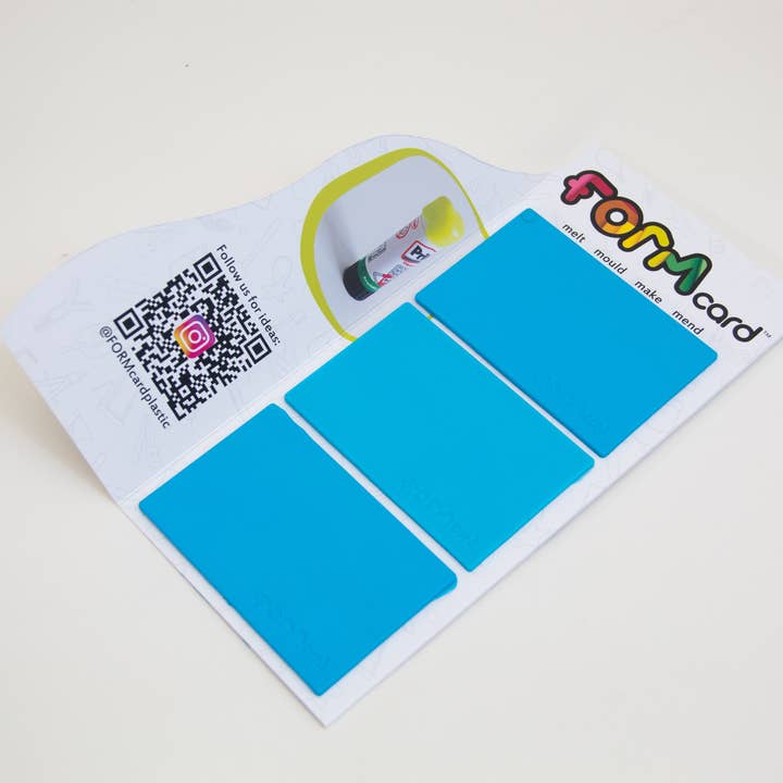 LIGHT BLUE meltable mouldable FORMcard for wholesale by FORMcard