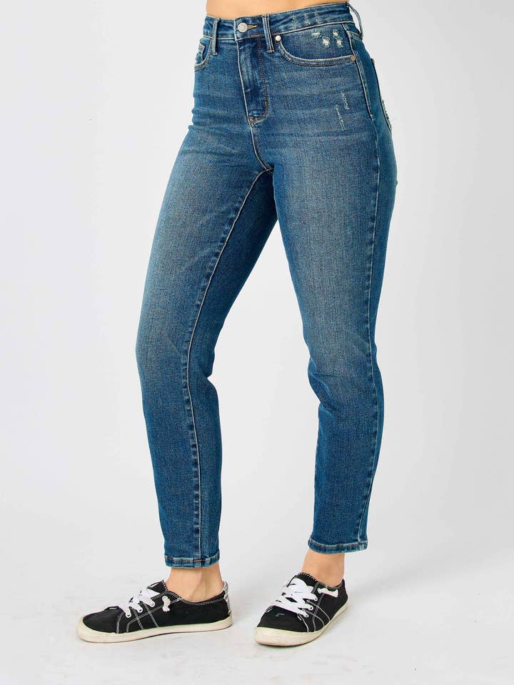 Watermelon Apparel - Wholesale Jeans - Women's - Judy Blue Dark Vintage High Waist Tummy Control Slim