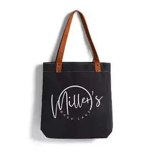 H-H - Wholesale Draagtas - Dames - Canvas draagtas met PU leren handvat (189TV/HH)7