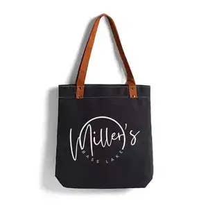 H-H - Wholesale Tote Bag - Women's - Canvas Tote Bag With PU Leather Handle ( 189TV/HH);15