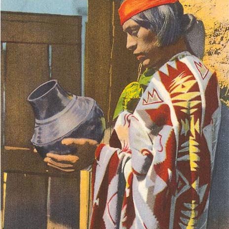 Kunsttryk NA-184 Indisk Keramiker for engroshandel hos Found Image Press