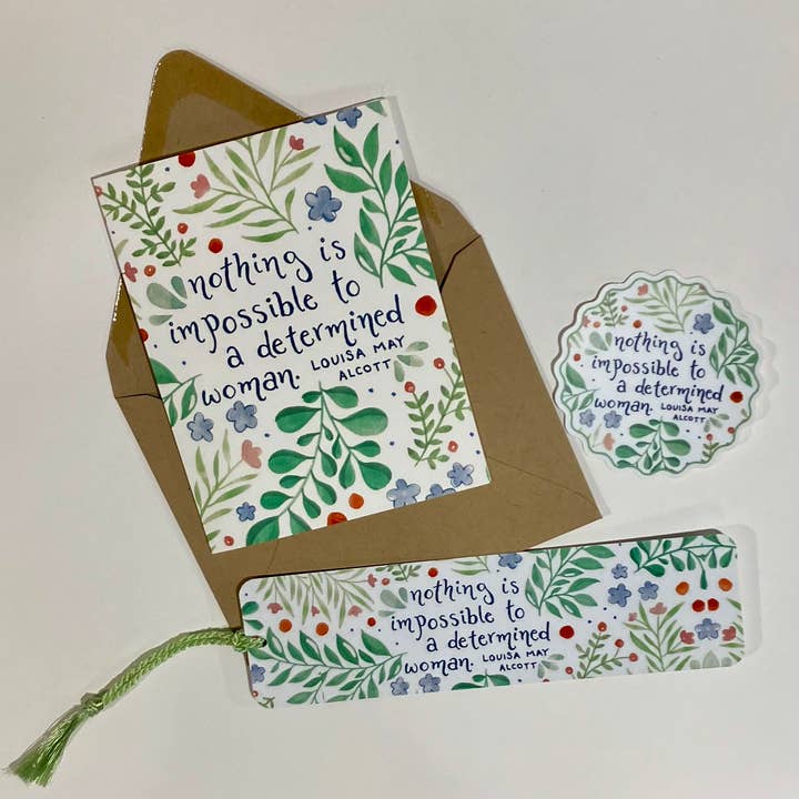 She Said It. – Engroshandel Armbånd til telefoner – Intet er umuligt for en beslutsom kvinde -- FLORAL klistermærke1