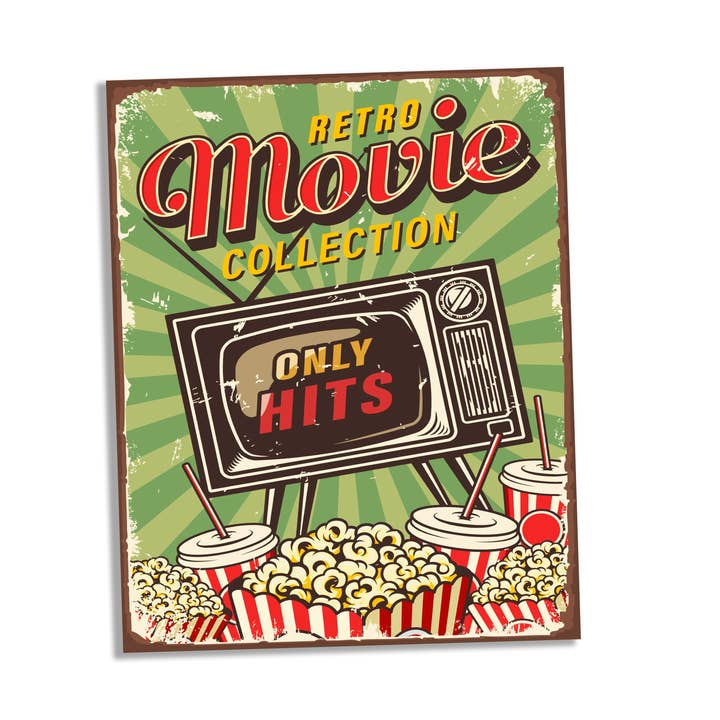 Retro Movie Collection Metal Sign Plaque for wholesale by The British Metal Signs Company