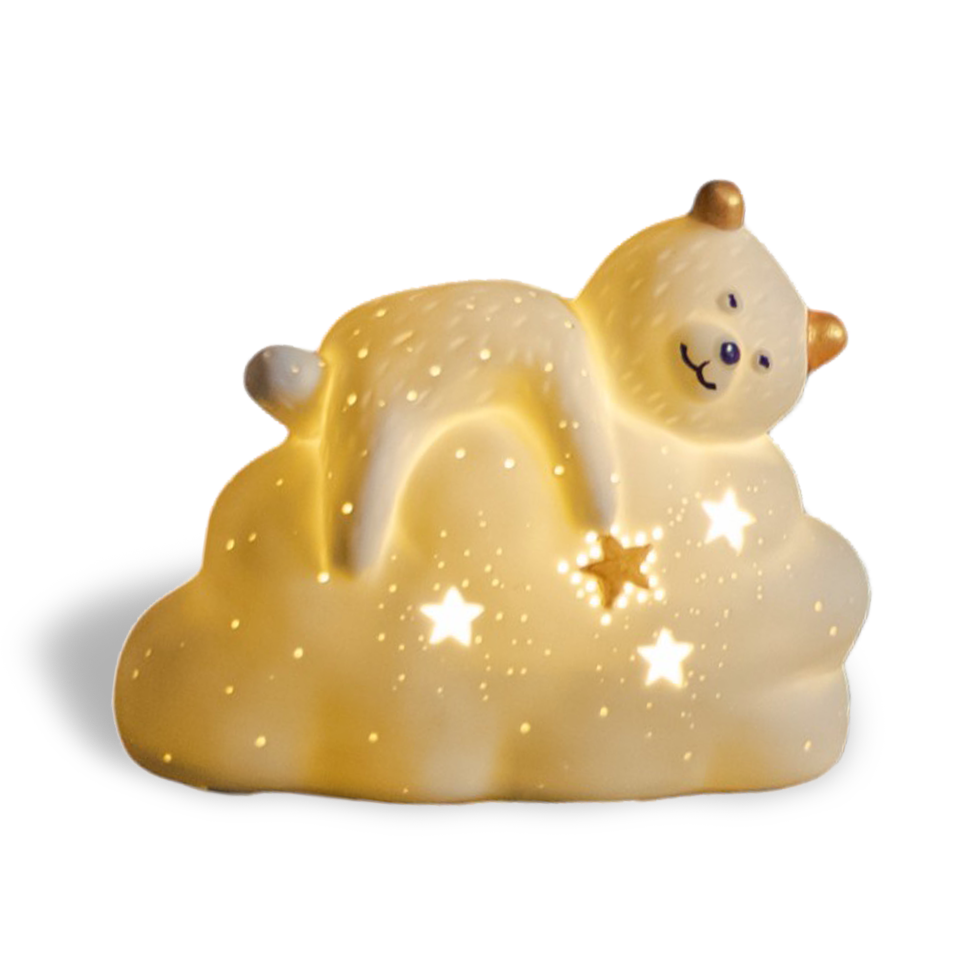 L. GLOW Home - Wholesale Night Light - Kids & Baby - Small Porcelain LED Table Lamp in a Sleepy Teddy design2