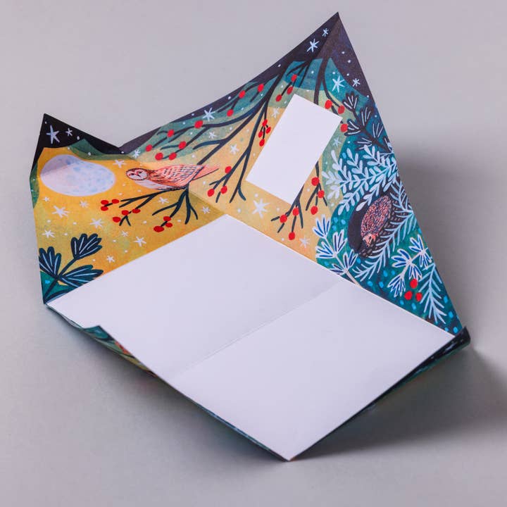 pigeonposted - Wholesale Stationery/Notecard Set - Harvest Moon Pigeon, Folding Holiday Letter Pack, Pack of 62