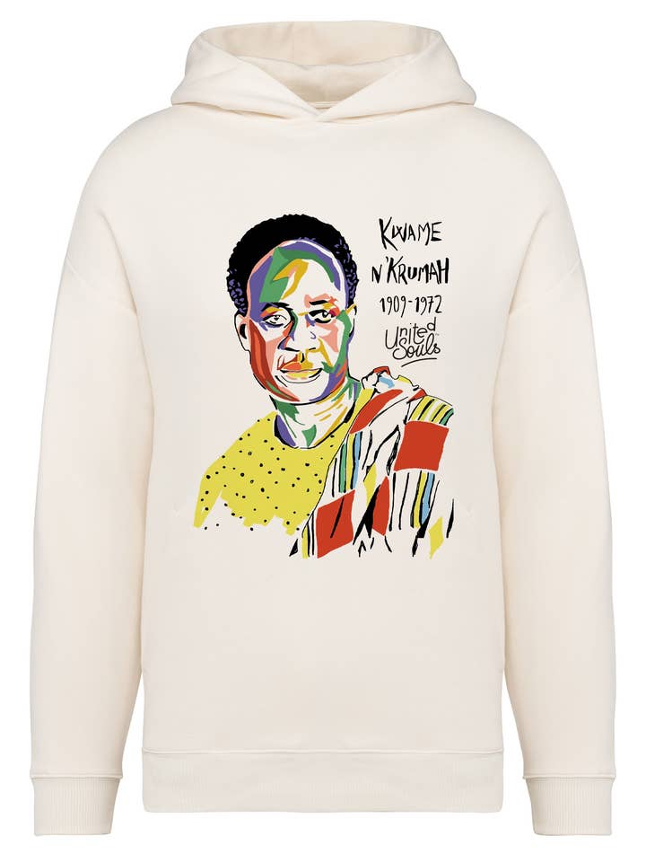 Kwame Nkrumah I oversized uniseks hoodie voor wholesale door UNITED SOULS