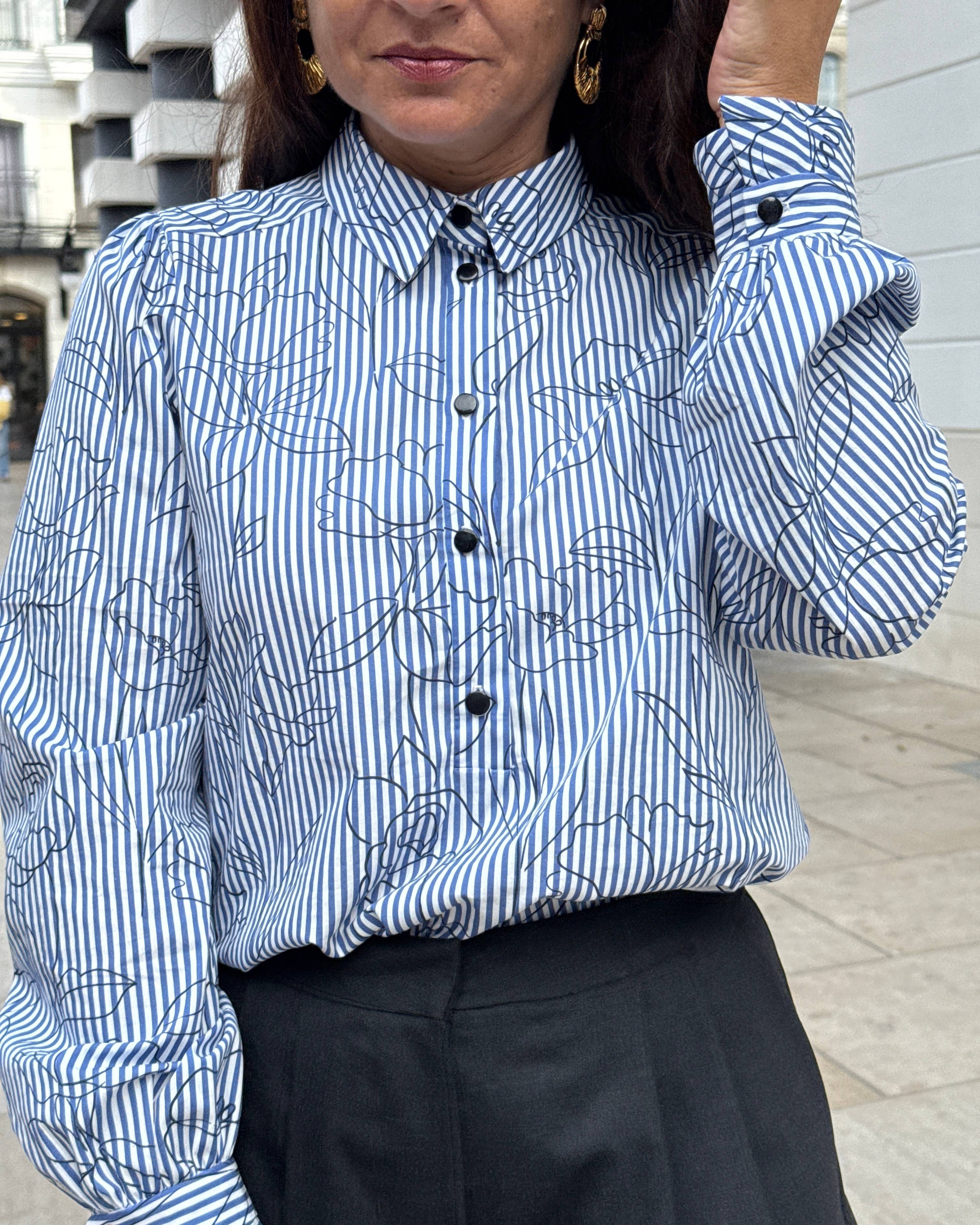 MY DRESS MADE - Wholesale Dress - Women's - Alyzée striped and floral cotton fabric - Printed in France2