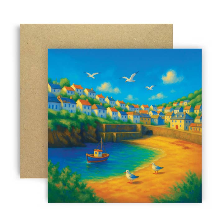 Port Isaac 2 Scène de Carte Côtière de Cornouailles pour la vente par Huxters