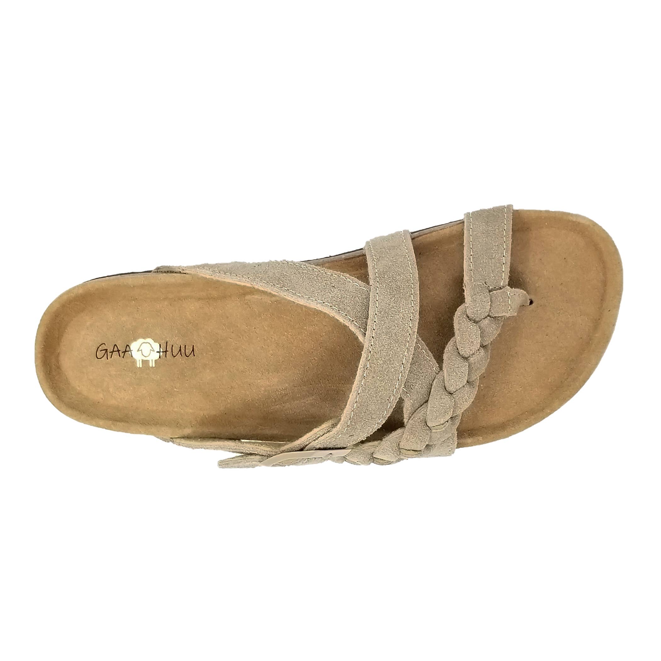 gaahuu - Wholesale Sandals - Women's - Braided Criss Cross Buckled Leather Footbed Sandal13