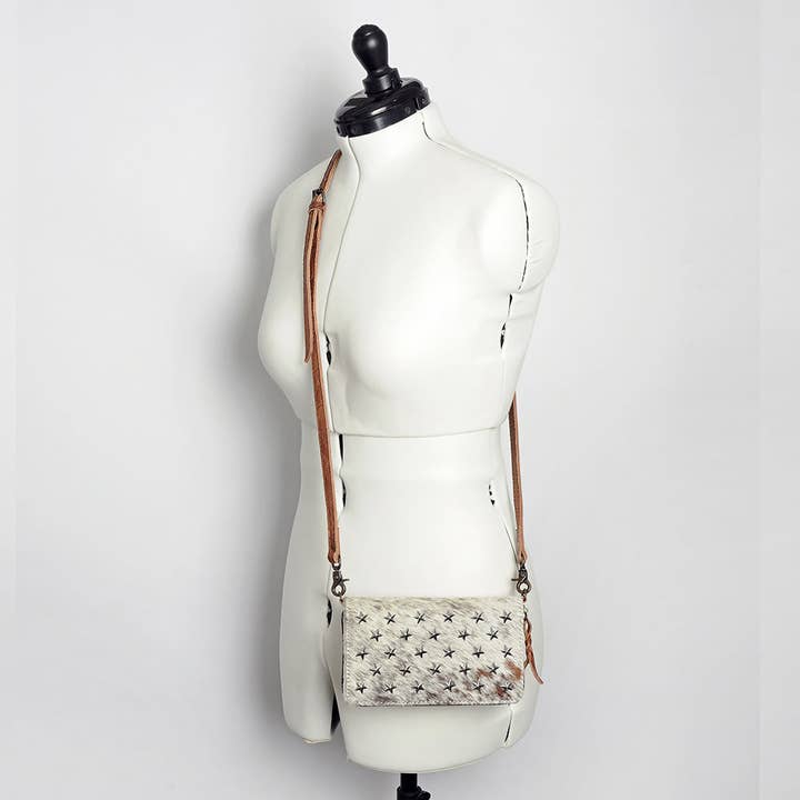LS Western - Wholesale Crossbody Bag - Women's - ADBG871 Crossbody Hair-On Genuine Western Leather Women Bag