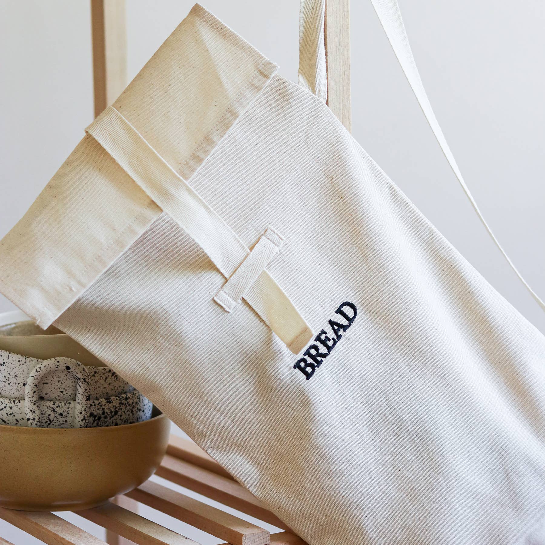 Beige & Stone USA – wholesale Livsmedelsförvaring omslag/väska – Canvasbomull Naturlig Portabel Brödpåse11