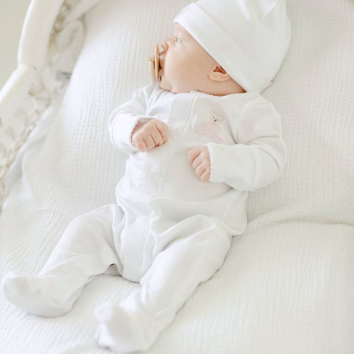 My Teddy Footie - Pink for wholesale by Magnolia Baby