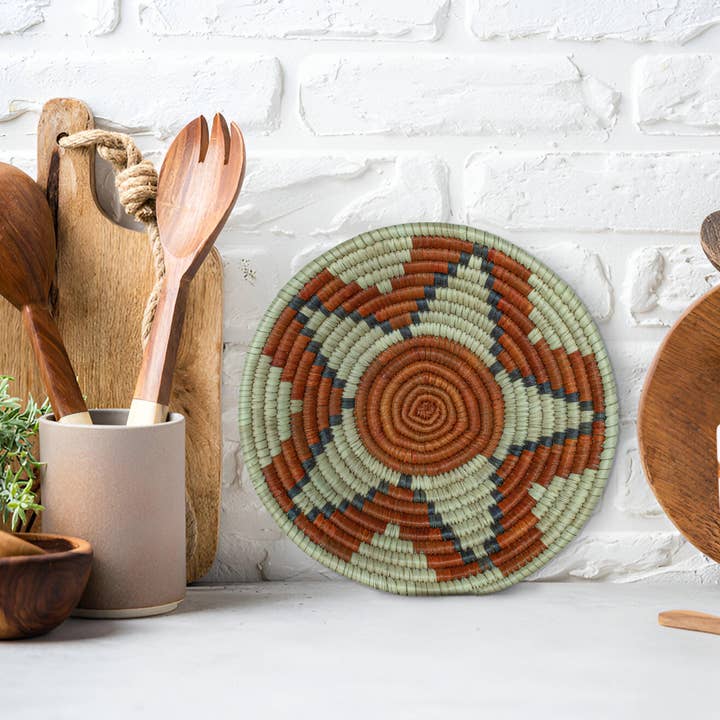 Cesto Intrecciato a Mano - Cesto Sudoccidentale - diametro 8 pollici per la vendita all'ingrosso da parte di ArtisanalEmporiumLLC