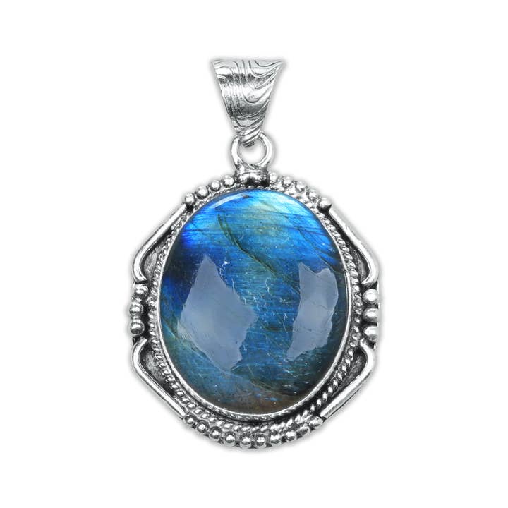 Handmade Jewels - Wholesale Individual Charm/Pendant - Labradorite Designer Pendants - Handmade, Silver-Plated, Assorted Designs5