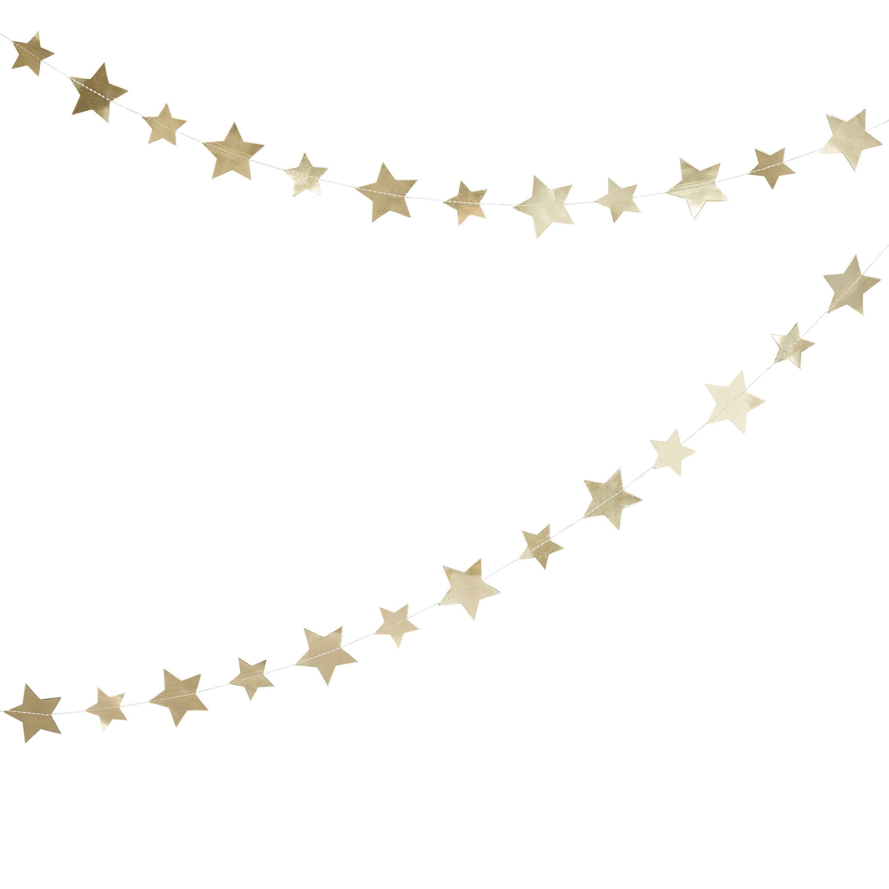 Hootyballoo by Club Green - Wholesale Bunting/Garland - Gold Star Garland 4M1