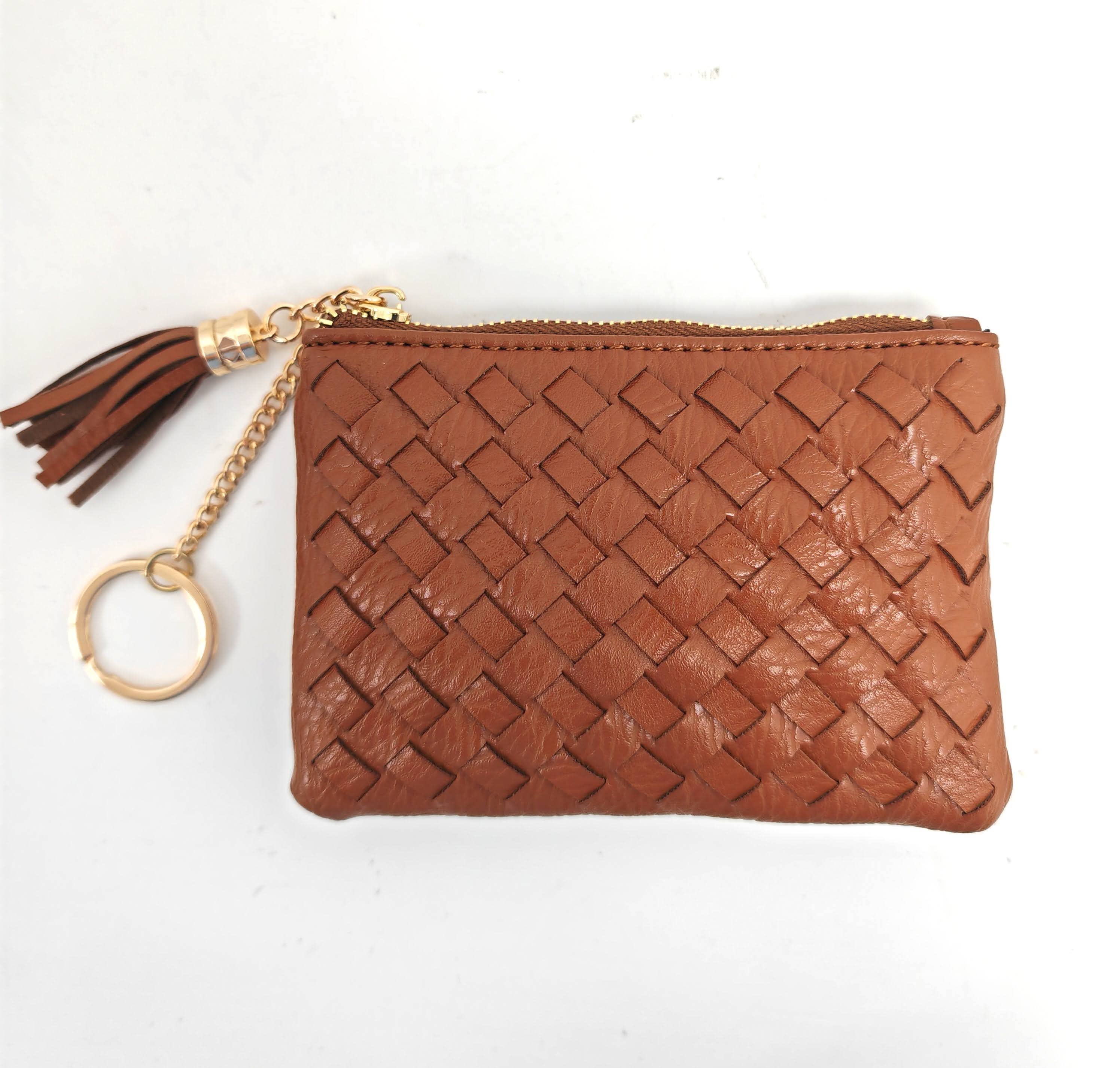 Superbia – Engroshandel Møntpung - Dame – Blød håndlavet vævet kvast nøglering lynlås kortholder mønt29