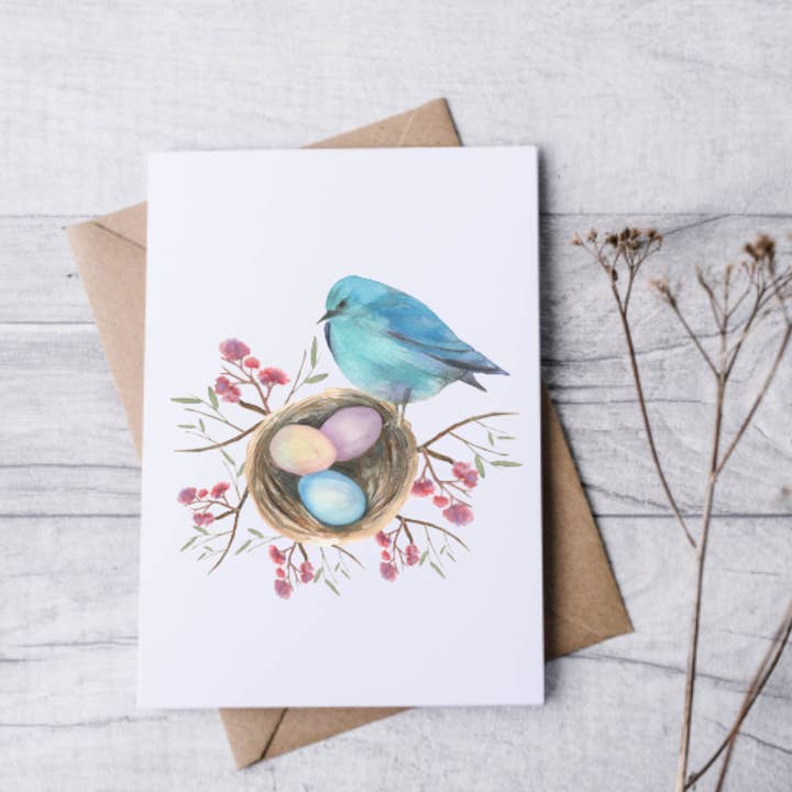 Mississippi Mae Monograms - Wholesale Stationery/Notecard Set - Bird Nest Note Cards4