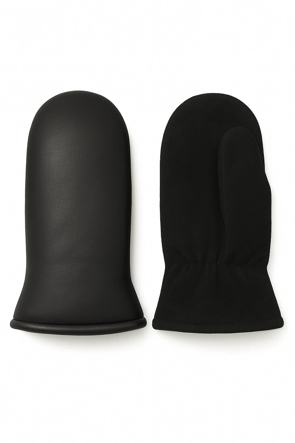 Allesco Inc. - Wholesale Mittens - Women's - LADIES VEGAN LEATHER & FAUX SUEDE MITT WITH FAUX FUR LINING