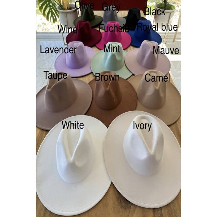 CHAPEAU PANAMA EN FEUTRE VÉGÉTALIEN pour la vente par One and Only Accessories