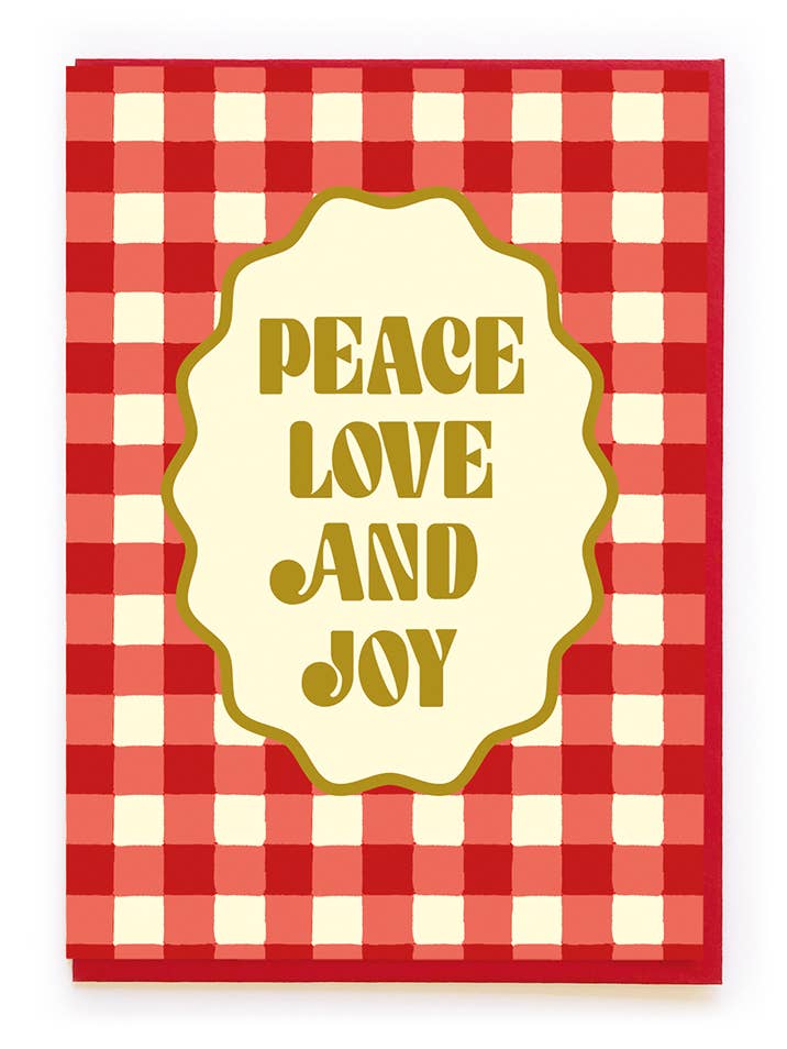 Gingham und Typ Weihnachtskarte für den Großhandel von Noi Publishing