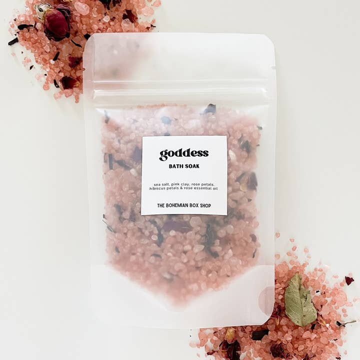 Goddess Bath Soak Packet - 2oz or 4oz Bath Salts for wholesale by The Bohemian Box Shop